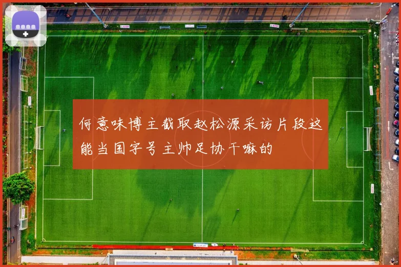 何意味博主截取赵松源采访片段这能当国字号主帅足协干嘛的